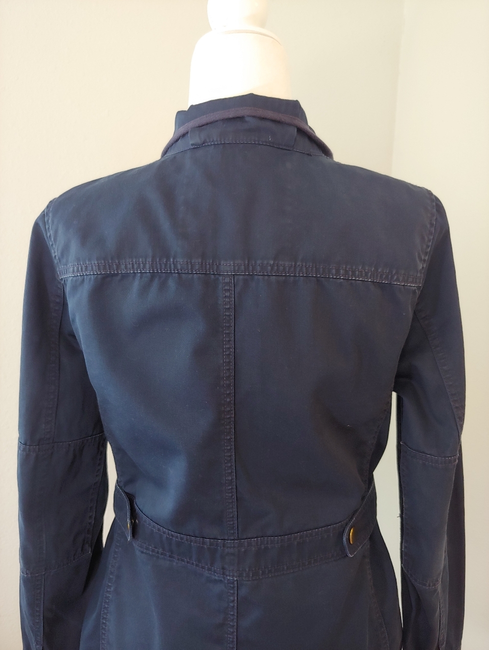 J. Crew Relaxed Field Boyfriend Jacket with Gold Hardware Navy Women's Small - Picture 11 of 16